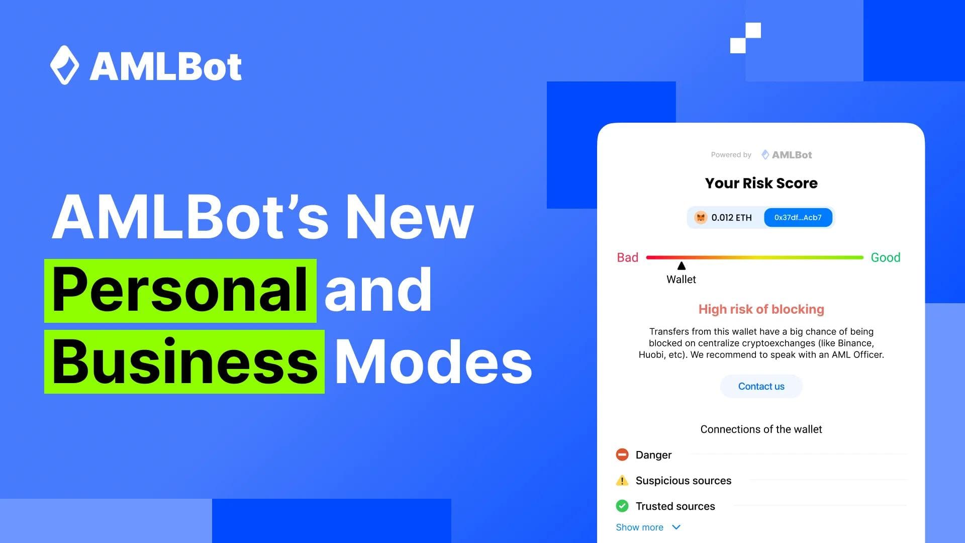 AMLBot's Risk Score Update: New Personal and Business Modes